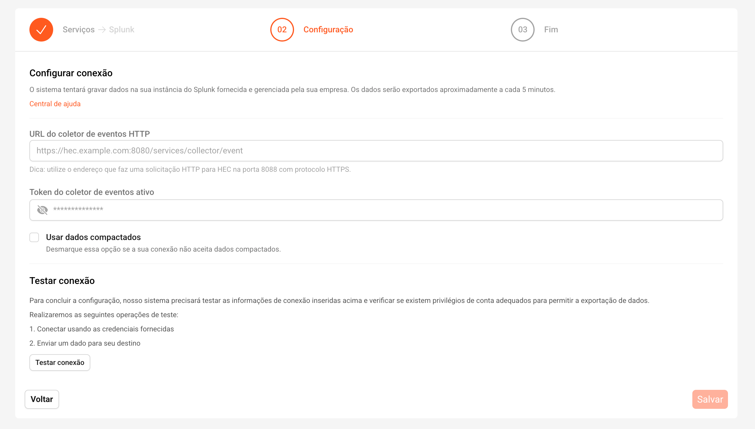 Integração do Log Sync com o Splunk para análise em SIEM